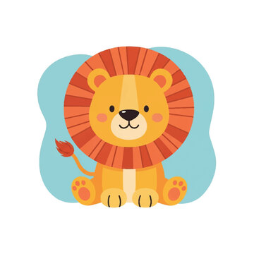 Cartoon Lion Character Illustration.
