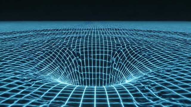 Visualizing the concept of a gravitational well in space-time.