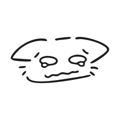 Obraz premium Funny Cat Face Emoji. Cat heads emoticons, kitten face expressions. Animal cartoon characters smiling, laughing and crying. Hand drawn emoji feelings