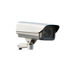 Outdoor Security Camera Isolated on Transparent Background for Safety System