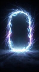 Glowing Portal Swirling Light Energy Portal