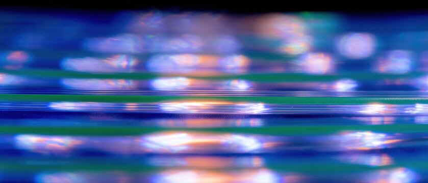 DNA electrophoresis gel with glowing bands showing PCR test results for scientific research in a laboratory setting for pharmaceutical development and discovery