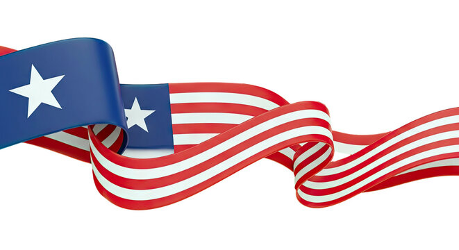Liberian Flag Ribbon