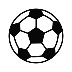 Fototapeta premium Silhouette of a soccer ball in black and white