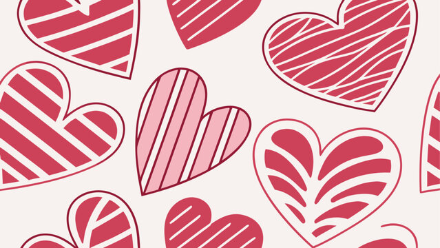 Stylish heart pattern with textured design