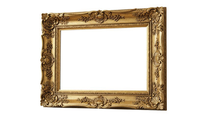 Ornate decorative picture frame empty.