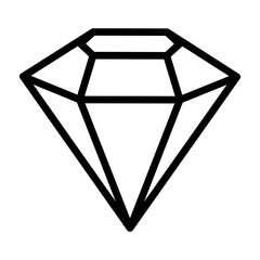 Diamond Vector Line Icon Design