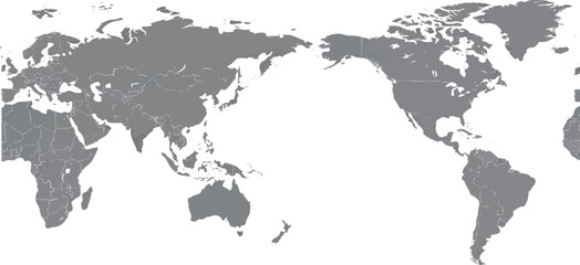 Obraz premium world map on white background