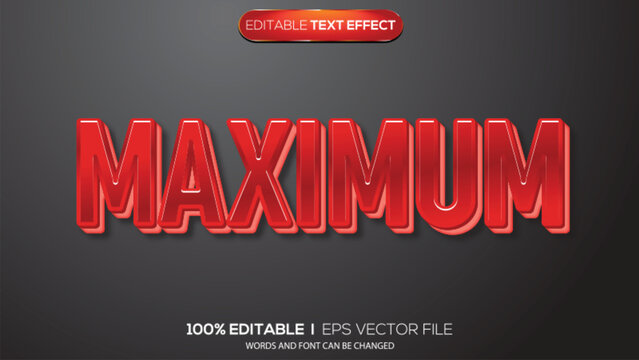 3d text effect maximum theme