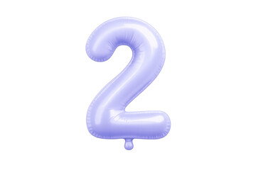 Fototapeta premium Lilac number two helium balloon celebrating birthday