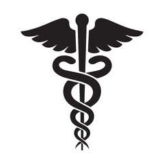 Caduceus Medical Symbol Icon &ndash; Healthcare and Medicine Sign