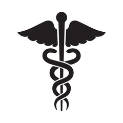 Caduceus Medical Symbol Icon &ndash; Healthcare and Medicine Sign