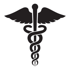 Caduceus Medical Symbol Icon &ndash; Healthcare and Medicine Sign
