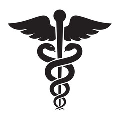 Caduceus Medical Symbol Icon &ndash; Healthcare and Medicine Sign