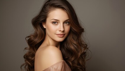 Naklejka premium Image of a beautiful young woman gazing at the camera.png