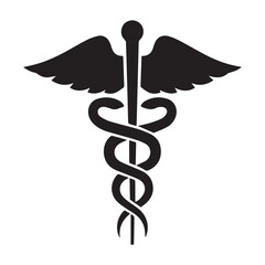 Caduceus Medical Symbol Icon &ndash; Healthcare and Medicine Sign