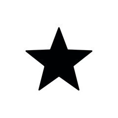 Vector A simple yet impactful solid black five-pointed star icon is displayed, often used to symbolize rating, favorites, importance, or excellence.