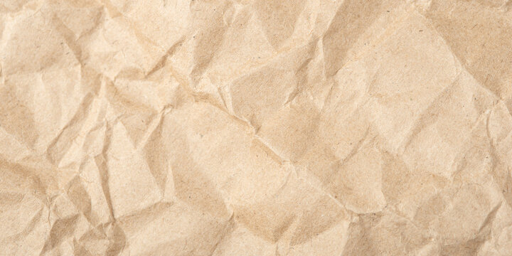 The texture of crumpled craft paper

