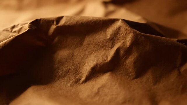 Brown crumpled paper background texture