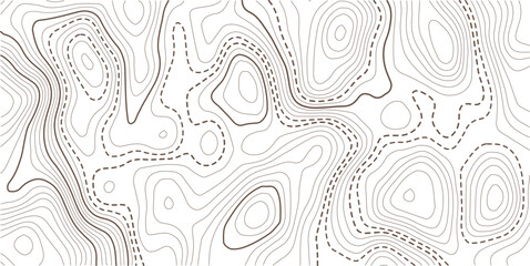 Fototapeta premium . Abstract mountain terrain map background with abstract shape line texture. Abstract white topography vector background.