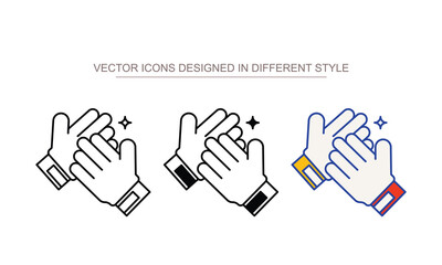 Fototapeta premium Gloves icon set