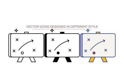 Strategy board icon set