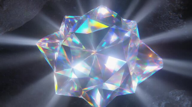 Brilliant Cut Gemstone Radiating Light