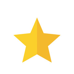 Obraz premium A simple golden star icon, perfect for representing achievements, ratings, or recognition in a clean and minimalist design