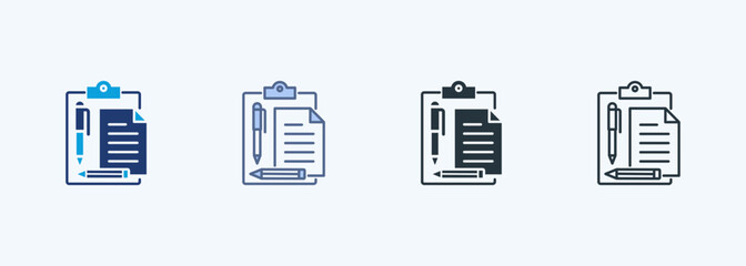 Fototapeta premium Stationary Multiple Style Icon Collection