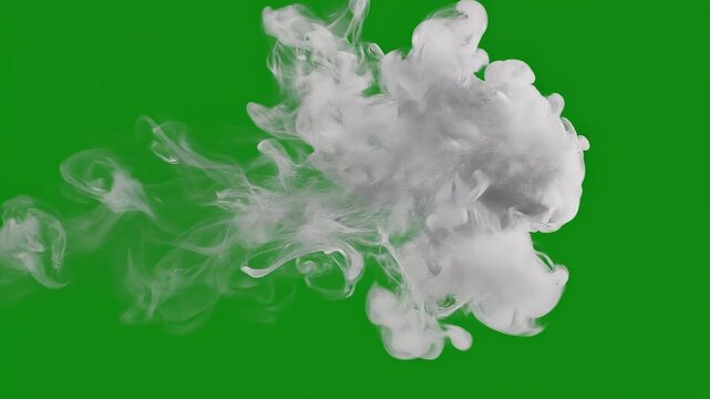 Cloud of Vapor: A wispy cloud of vapor materializes against a vibrant, emerald backdrop, offering a glimpse into the ethereal and intangible world.