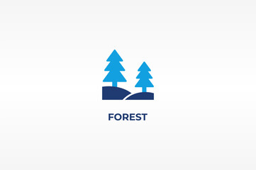 FOREST vector, icon or logo sign isolated symbol illustration