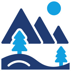 Landscape Blue Color Icon