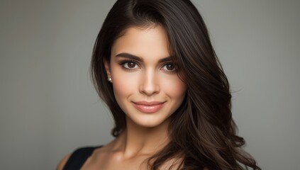 Naklejka premium Image of attractive young dark-haired woman.jpeg