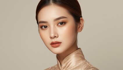 Naklejka premium Makeup for young Asian women.jpeg