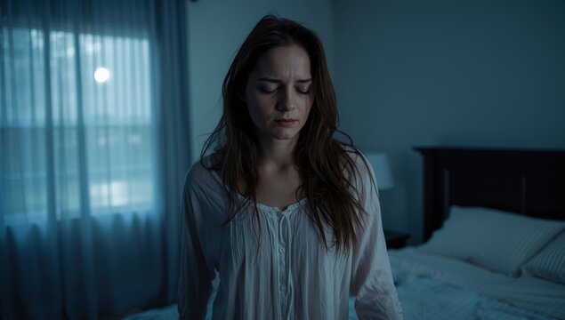 Sleeping woman walks in her bedroom due to somnambulism.jpeg