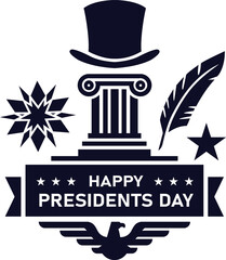 President day vector silhouette