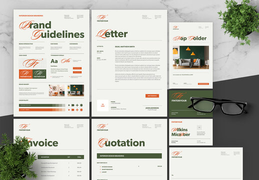 Green And Orange Brand Guidelines Interior