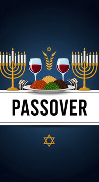 Passover celebration with traditional elements