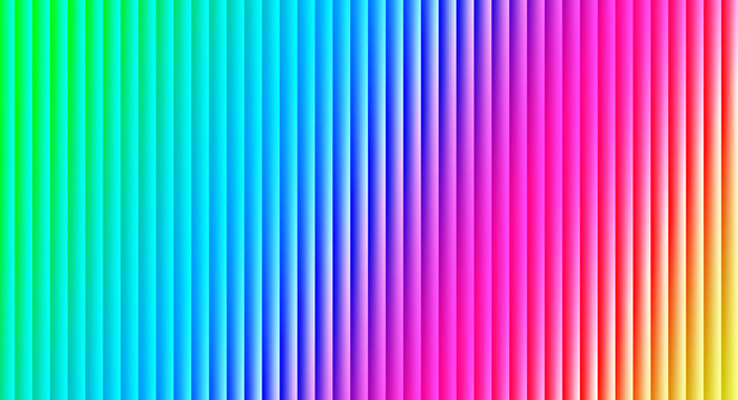 Vibrant abstract background featuring a smooth vertical gradient of rainbow colors displayed across a textured surface composed of repeating thin parallel lines