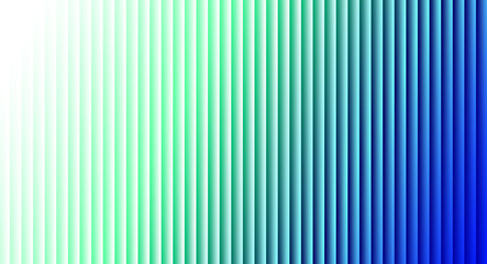 Obraz premium Abstract vertical stripe background featuring a smooth gradient transition from bright white and vibrant mint green tones into deep oceanic blue hues creating depth and visual rhythm