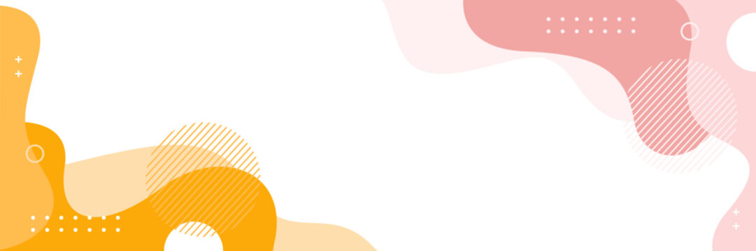 Minimalist geometric banner background in pastel colors, abstract organic wave shapes, suitable for templates, sale banners, business ads, events, web, headers and more
