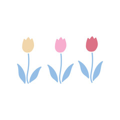 春のチューリップのイラスト素材
