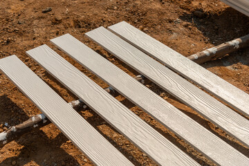 Composite boards installation for durable outdoor material handling and home improvement