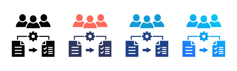 Obraz premium Change Management Consistent and versatile vector icons illustrating essential concepts in various styles