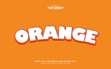 Editable vector text effect with orange typography in a modern graphic design