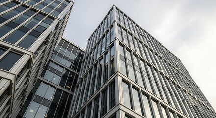 Obraz premium Low-Angle View of Modern City Skyscraper