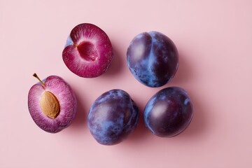 Plum Perfection on Pastel Pink