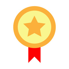 Winner Medal Vector Flat Icon Design
