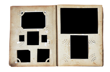 Vintage Photo Album with Empty Frames