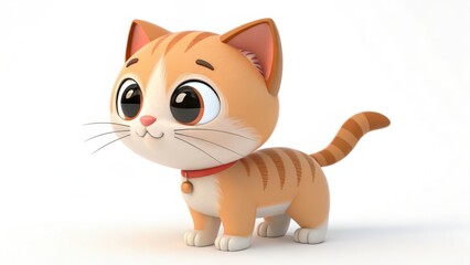 Fototapeta premium Cute 3D kitten mascot